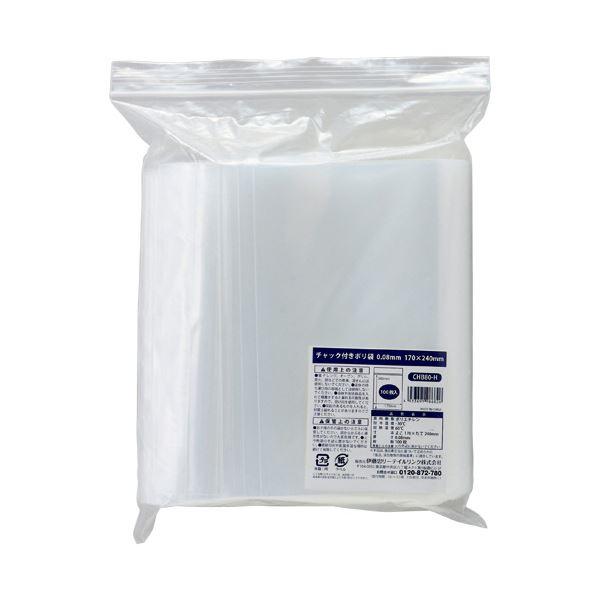 （まとめ） 伊藤忠リーテイルリンク チャック付ポリ袋 0.08×170×240mm CHB80-H ...