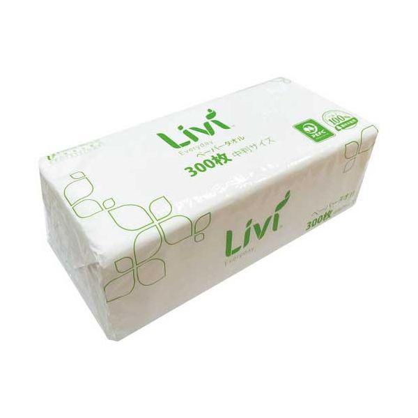 〔まとめ〕 リビィ GLペーパータオルR 300枚 〔×10セット〕