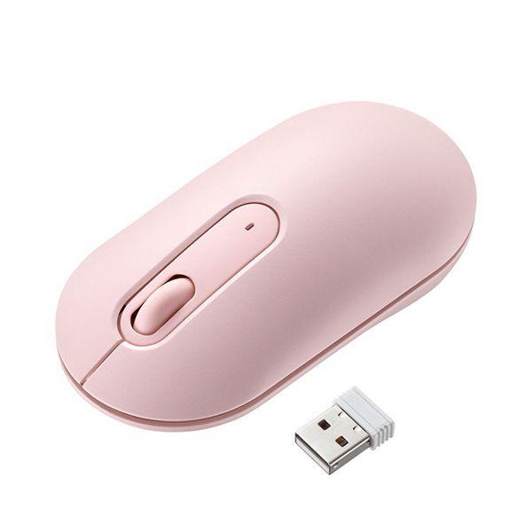 サンワサプライ 静音薄型ワイヤレスマウス ピンク MA-WBS327PK 1個