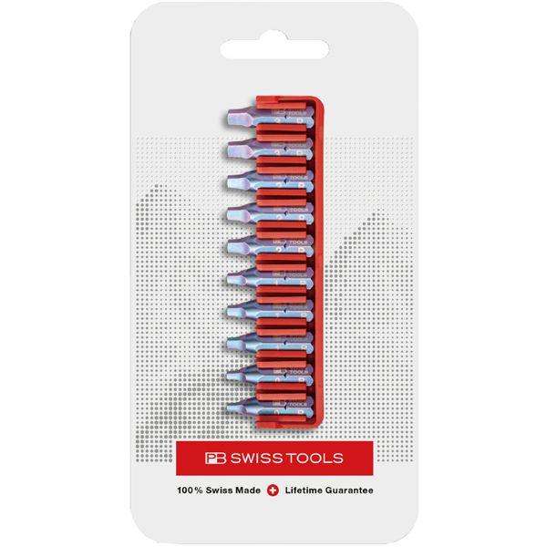 PB SWISS TOOLS ピービースイスツールズ 10本組 ショートタイプ 四角ビットセット ビ...