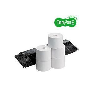 （まとめ）TANOSEE FSC認証感熱レジロール紙 58×80mm 巻長63m 中保存 コアレス ...