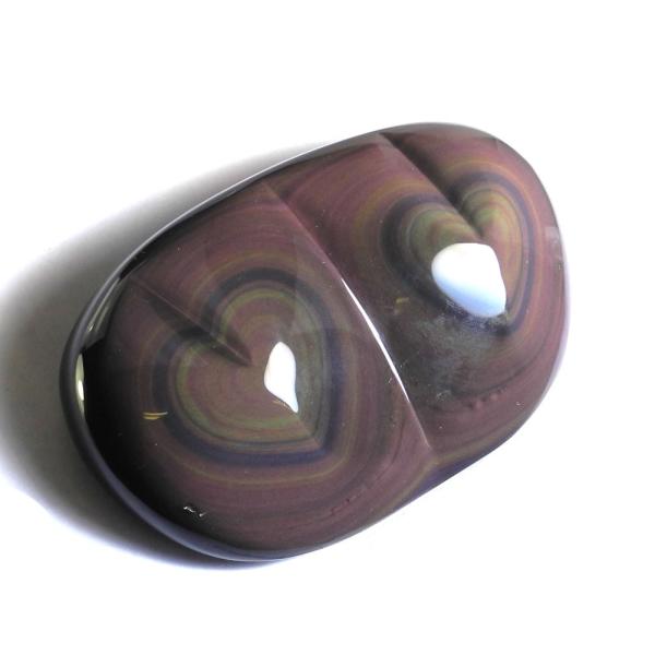 ハート型 レインボーオブシディアン 全面研磨 産地 メキシコ Obsidian 黒曜石 Glass ...