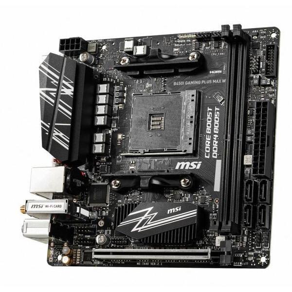 MSI B450I GAMING PLUS MAX WIFI AM4 AMD B450 SATA 6...