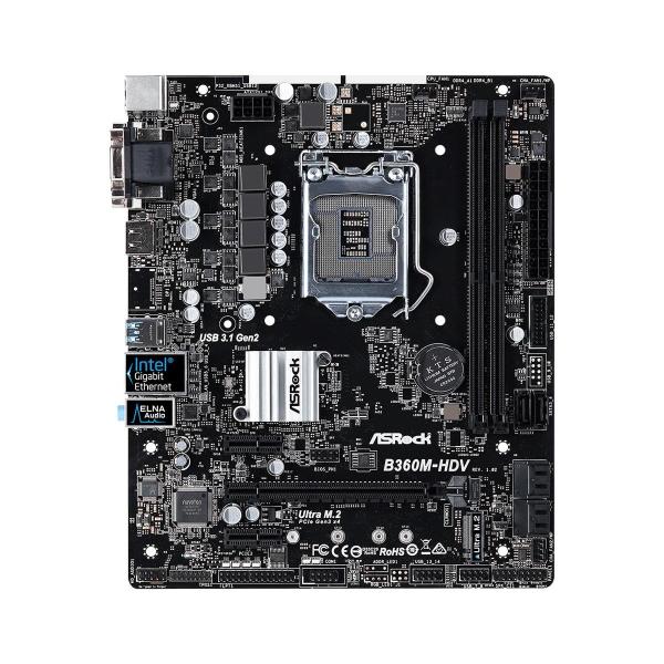 ASRock B360M-HDV LGA 1151 300 Series Intel B360 HD...