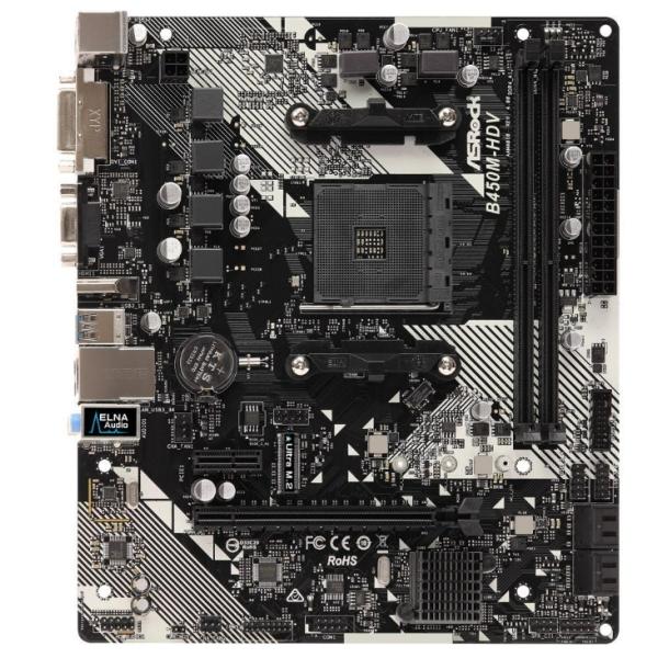 ASRock B450M-HDV R4.0 AM4 AMD Promontory B450 SATA...