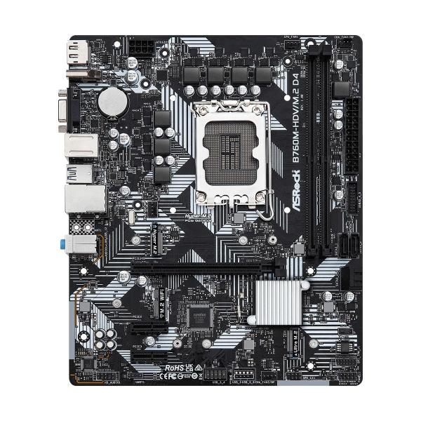 Asrock B760M-HDV/M.2 D4 LGA 1700 DDR4 Micro ATX Mo...