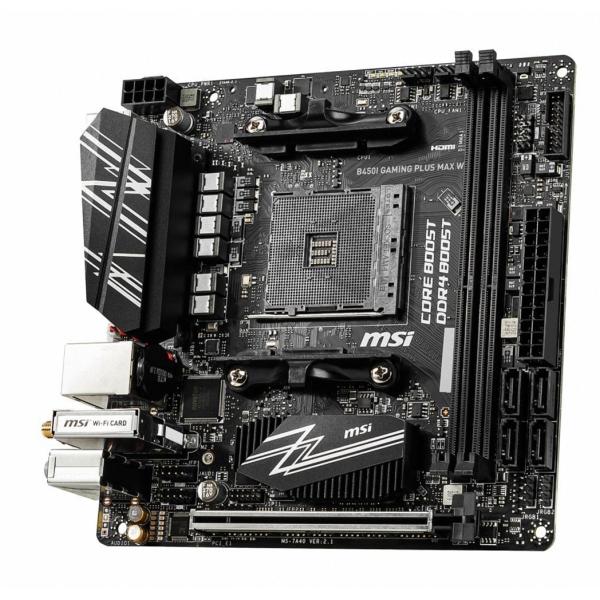 MSI B450I GAMING PLUS MAX WIFI AM4 AMD B450 SATA 6...