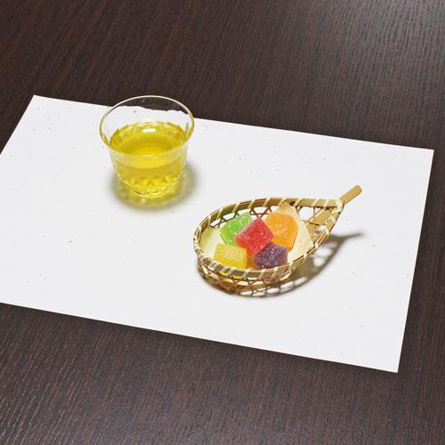 越前和紙ランチョンマット「金銀雲竜/ホワイト」10枚入 敷き紙 敷紙 テーブルマット ペーパーランチ...