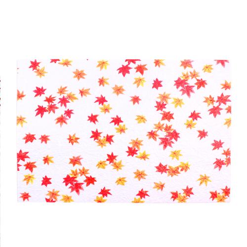 越前ろまん ランチョンマット 「紅もみじ」 もみ紙 敷紙 10枚入り 秋柄 和風 使い捨て クラフト...
