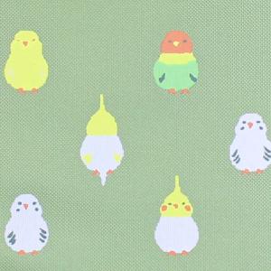 マルチケース「インコ並べ」ポーチ お薬手帳 保...の詳細画像3