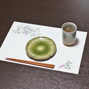 和紙テーブルマット 萩 10枚入 敷き紙 敷紙 ランチョンマット ペーパーランチョンマット 秋 花 ...