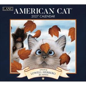 2027年ラングカレンダー「AMERICAN CAT」アメリカンキャット lang LANGカレンダー2027 壁掛け 風景 インテリア アートカレンダー  デザイナー 輸入｜鎌倉香紙堂ヤフー店