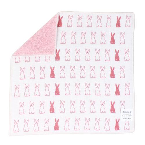 ハンカチ タオル セミウォッシュ うさぎ 濱文様 ガーゼ パイル 贈り物 可愛い プレゼント 返礼 ...