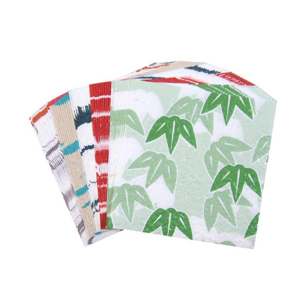 越前和紙 ふるさと越前 冬 12×12cm 和紙 セット ラッピング 包装紙 和柄 季節柄 冬 おり...