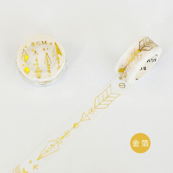 マスキングテープ BGM 金箔 キューピッドの矢 15mm×5m BM-LGWA006 ビージーエム...