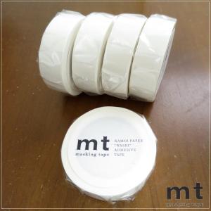 マスキングテープ mt マットホワイト 15mm×7m 5巻 セット 白 MT01P208R カモ井加工紙 送料無料