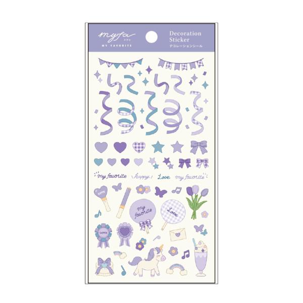 ステッカー LIHIT LAB. デコレーションシール ライラックパープル Y-3000-10 送料...