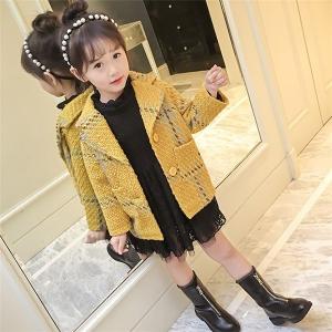 チェスターコート キッズ チェック ツイード調 女の子 子供...