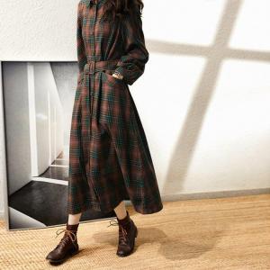 チェックシャツワンピース 冬 コーデの商品一覧 通販 Yahoo ショッピング