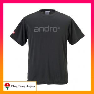 　アンドロ ナパTシャツ IV　ブラック×ダークグレー　卓球　andro　ゲームシャツ