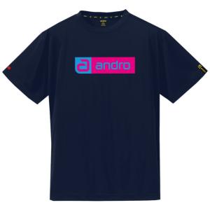 　ナパティーシャツCB　ネイビー×ピンク　卓球　アンドロ　andro　ウエア　ナパTシャツCB