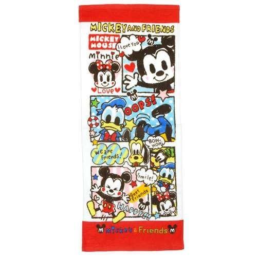 ・ミッキー＆フレンズ  フェイスタオル　「ver16」　34×80cm　　  【在庫処分】