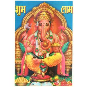 インドの神様 ガネーシャ神 お守りカード×1枚[013] India God【Ganesa】Small Card (Charm)