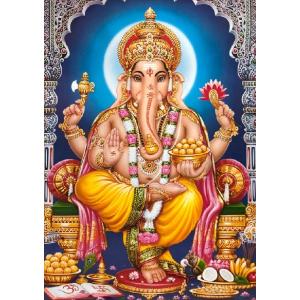 インドの神様 ガネーシャ神 お守りカード×1枚[014] India God【Ganesa】Small Card (Charm)