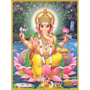 インドの神様 ガネーシャ神 お守りカード×1枚[028] India God【Ganesa】Smal...
