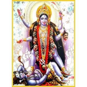 インドの神様 カーリー神 お守りカード×1枚[017] ラミネート加工済み India God【Kali】Small Card (Charm) ※The card is laminated.【黒き母】【勝利】