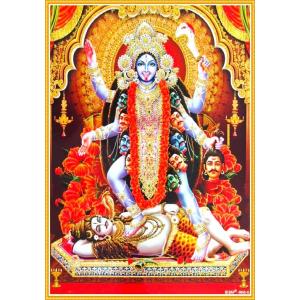 インドの神様 カーリー神 お守りカード×1枚[018] India God【Kali】Small Card (Charm)【黒】【黒き者】【黒き母】【時】【血】【殺戮】【破壊】【勝利】