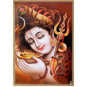 インドの神様 シヴァ神 お守りカード×1枚[007] ラミネート加工済み　India God【Siva】Small Card (Charm)【創造】【破壊】【再生】【瞑想】【芸術】【ヨーガ】
