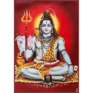 インドの神様 シヴァ神 お守りカード×1枚[011]　India God【Siva】Small Card (Charm)【創造】【破壊】【再生】【瞑想】【芸術】【ヨーガ】【解脱】