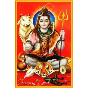 インドの神様 シヴァ神 お守りカード×1枚[012]　India God【Siva】Small Card (Charm)【創造】【破壊】【再生】【瞑想】【芸術】【ヨーガ】【解脱】