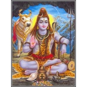 インドの神様 シヴァ神 お守りカード×1枚[013]　India God【Siva】Small Card (Charm)【創造】【破壊】【再生】【瞑想】【芸術】【ヨーガ】【解脱】