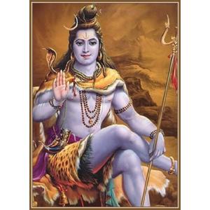 インドの神様 シヴァ神 お守りカード×1枚[018]　India God【Siva】Small Card (Charm)【創造】【破壊】【再生】【瞑想】【芸術】【ヨーガ】【解脱】