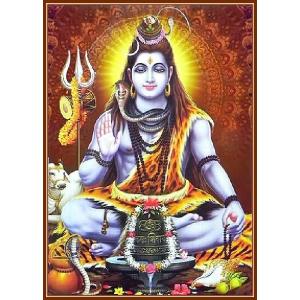 インドの神様 シヴァ神 お守りカード×1枚[022]　India God【Siva】Small Card (Charm)【創造】【破壊】【再生】【瞑想】【芸術】【ヨーガ】【解脱】