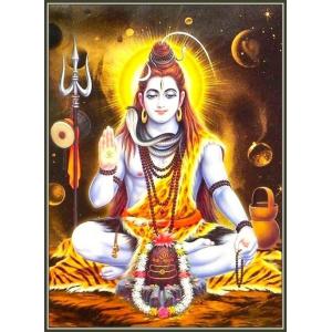 インドの神様 シヴァ神 お守りカード×1枚[024]　India God【Siva】Small Ca...