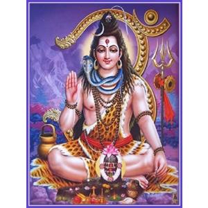 インドの神様 シヴァ神 お守りカード×1枚[030]　India God【Siva】Small Card (Charm)【創造】【破壊】【再生】【瞑想】【芸術】【ヨーガ】【解脱】