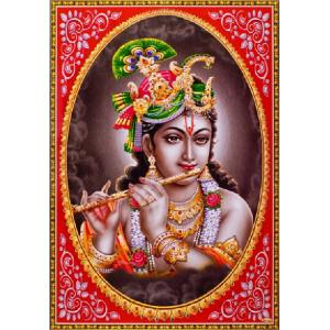 インドの神様 クリシュナ神のお守りステッカー(小)×1枚[004] India God【krishna】Small Sticker(charm)