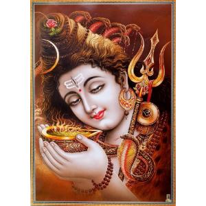 インドの神様 シヴァ神 お守りステッカー×1枚[007]　India God【Siva】Small Sticker (Charm)【創造】【破壊】【再生】【瞑想】【芸術】【ヨーガ】【解脱】