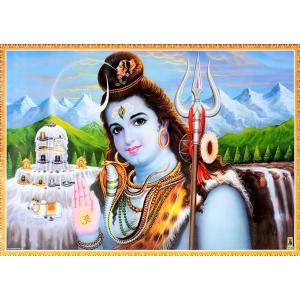 インドの神様 シヴァ神 お守りステッカー×1枚[010]　India God【Siva】Small Sticker (Charm)【創造】【破壊】【再生】【瞑想】【芸術】【ヨーガ】【解脱】