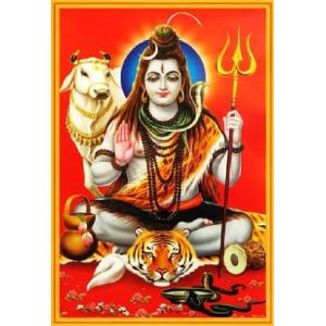 インドの神様 シヴァ神 お守りステッカー×1枚[012]　India God【Siva】Small Sticker (Charm)【創造】【破壊】【再生】【瞑想】【芸術】【ヨーガ】【解脱】