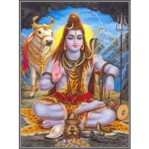 インドの神様 シヴァ神 お守りステッカー×1枚[013]　India God【Siva】Small Sticker (Charm)【創造】【破壊】【再生】【瞑想】【芸術】【ヨーガ】【解脱】