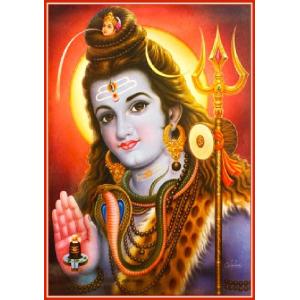 インドの神様 シヴァ神 お守りステッカー×1枚[014]　India God【Siva】Small Sticker (Charm)【創造】【破壊】【再生】【瞑想】【芸術】【ヨーガ】【解脱】