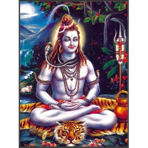 インドの神様 シヴァ神 お守りステッカー×1枚[017]　India God【Siva】Small Sticker (Charm)【創造】【破壊】【再生】【瞑想】【芸術】【ヨーガ】【解脱】