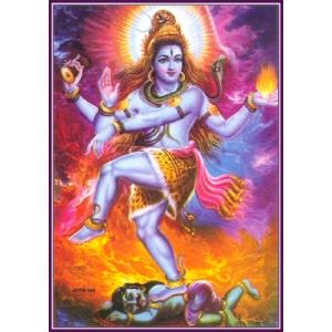 インドの神様 シヴァ神 お守りステッカー×1枚[020]　India God【Siva】Small Sticker (Charm)【創造】【破壊】【再生】【瞑想】【芸術】【ヨーガ】【解脱】