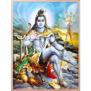 インドの神様 シヴァ神 お守りステッカー×1枚[027]　India God【Siva】Small Sticker (Charm)【創造】【破壊】【再生】【瞑想】【芸術】【ヨーガ】【解脱】