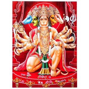 インドの神様 ハヌマーン神 お守りカード×1枚[005] India God【Hanuman】Small Card (Charm) 【猿の神】【風の神】【戦いの神】