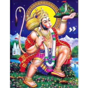 インドの神様 ハヌマーン神 お守りカード×1枚[006] India God【Hanuman】Small Card (Charm) 【猿の神】【風の神】【戦いの神】